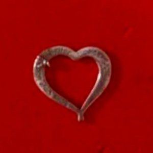 FLOATING HEART PENDANT 2 TONE METAL ON ONE SIDE SAYS "SOME DAYS LOOK BETTER UPSI